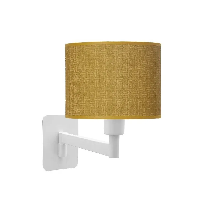 aplique de pared metal color amarillo serie moda 17cm - Decoración
