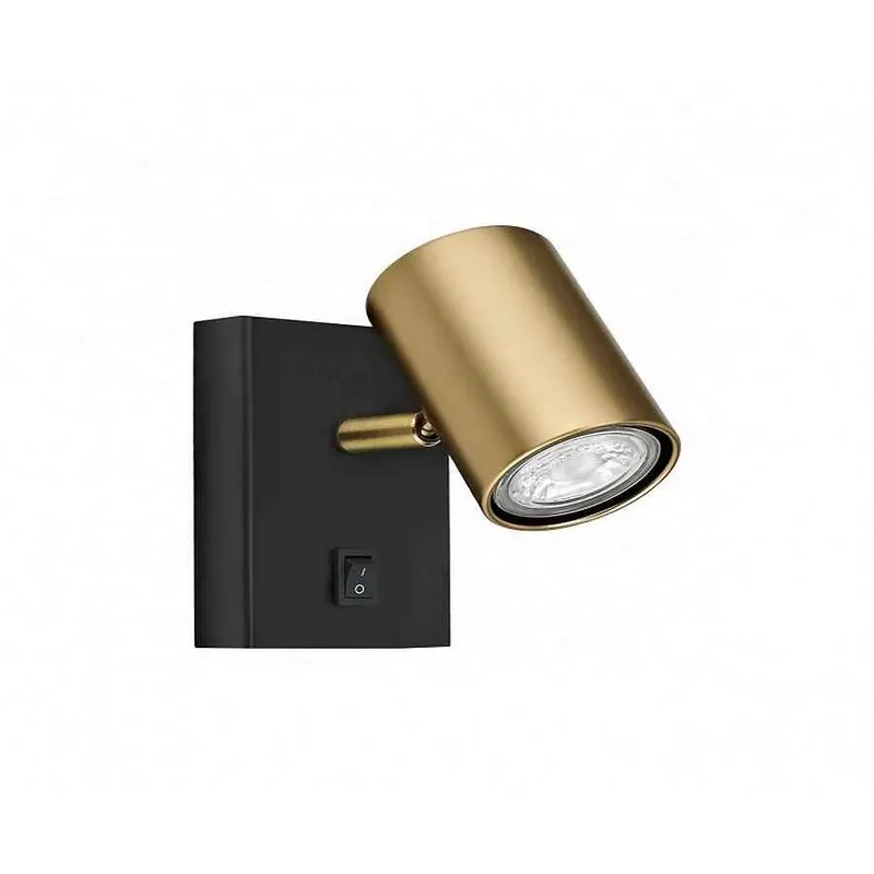 aplique de pared metal color negro serie paros 15cm - Decoración