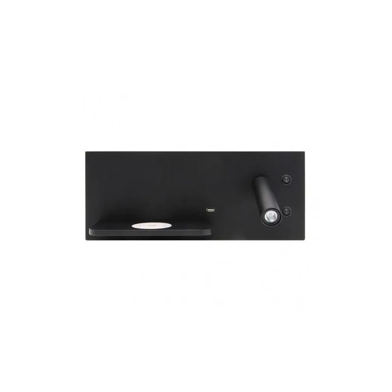 aplique de pared metal color negro serie velazquez 35cm - Decoración