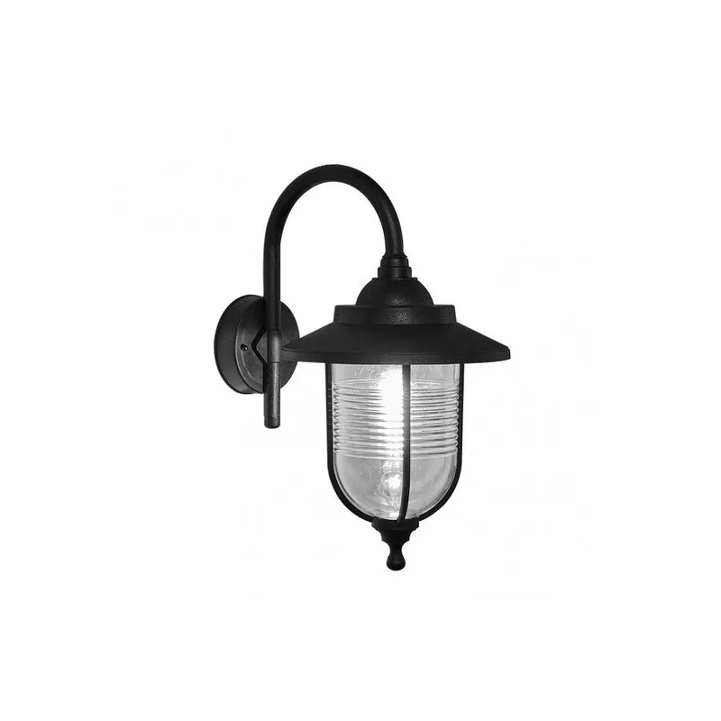 aplique exterior policarbonato color negro serie canela 25.2cm - Decoración