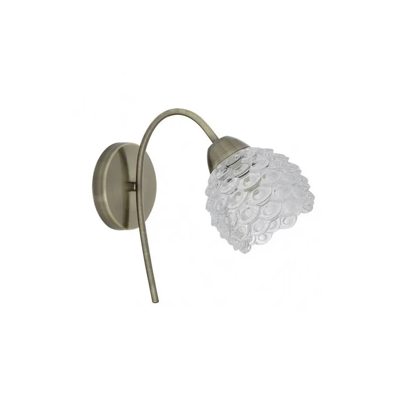 aplique pared metal color dorado serie bagan 27cm - Decoración