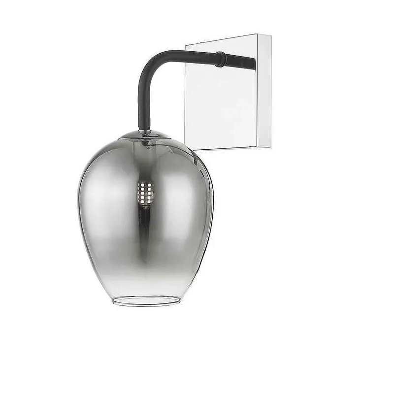 aplique pared metal color negro serie izar 13cm - Decoración