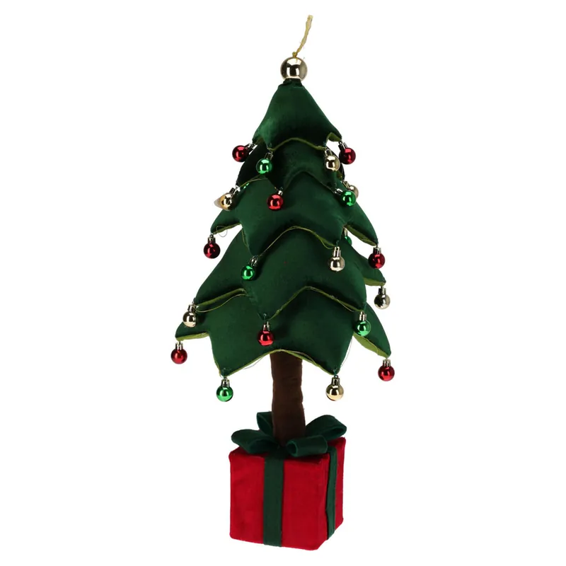 Well Home Árbol de Navidad luminoso con 25 LEDs y base en forma de regalo 25x25x70cm - Decoración