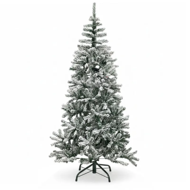 Árbol de Navidad Nevado 180cm Artificial de Lujo Ramas Frondosas de PVC Efecto Nieve Premium - Decoración