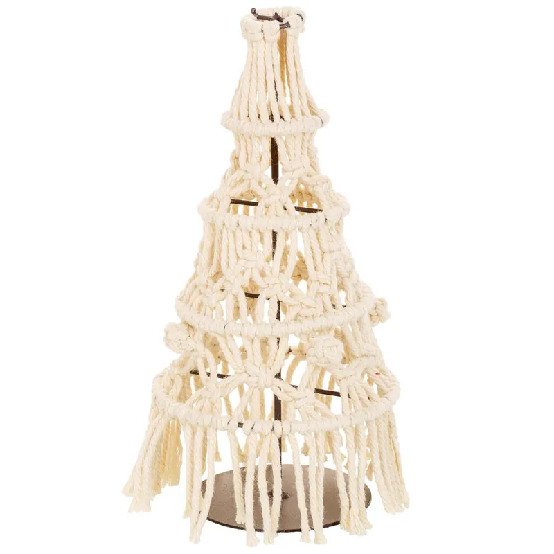 Árbol decorativo de algodón trenzado blanco d15.5x38 - Decoración