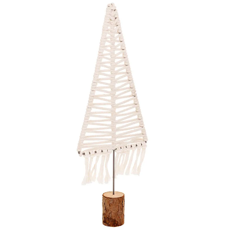 Árbol decorativo de algodón trenzado blanco 15x01x44 - Decoración
