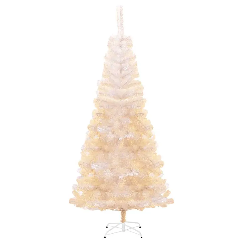 Árbol Navidad - Árbol navideño artificial puntas iridiscentes PVC blanco 180 cm