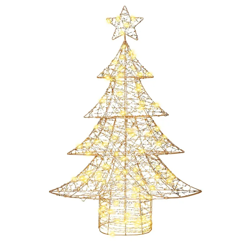 Árbol de Navidad - Árbol navideño con 120 LED cálido 120 cm PET