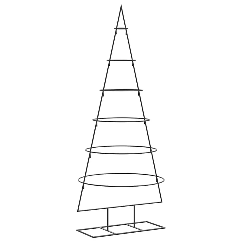Árbol de Navidad - Árbol navideño para decoración metal negro 150 cm