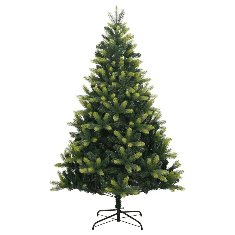 Árbol de Navidad - Árbol navideño artificial con bisagras y soporte 180 cm