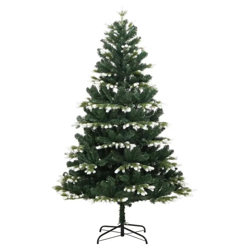Árbol de Navidad - Árbol navideño artificial con bisagras y nieve flocada 240 cm