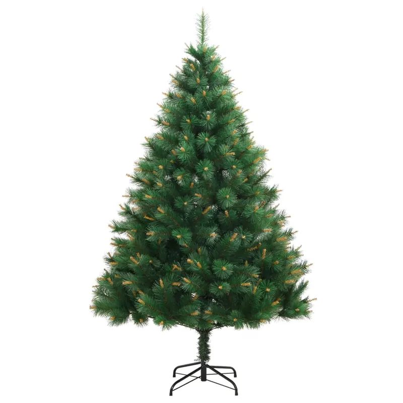 Árbol de Navidad - Árbol navideño artificial con bisagras y soporte 180 cm