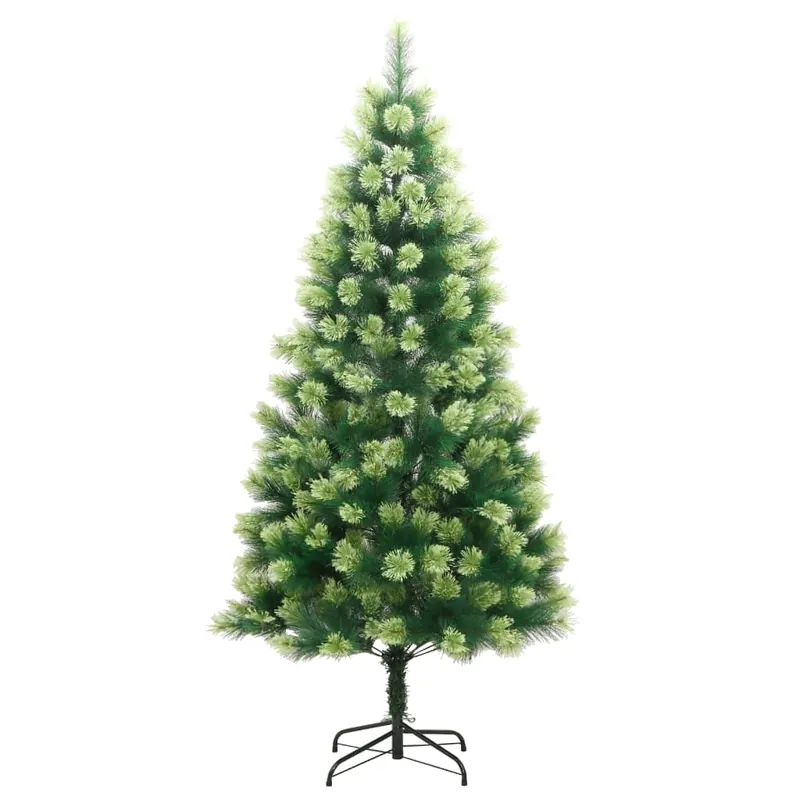 Árbol de Navidad - Árbol navideño artificial con bisagras y soporte 240 cm