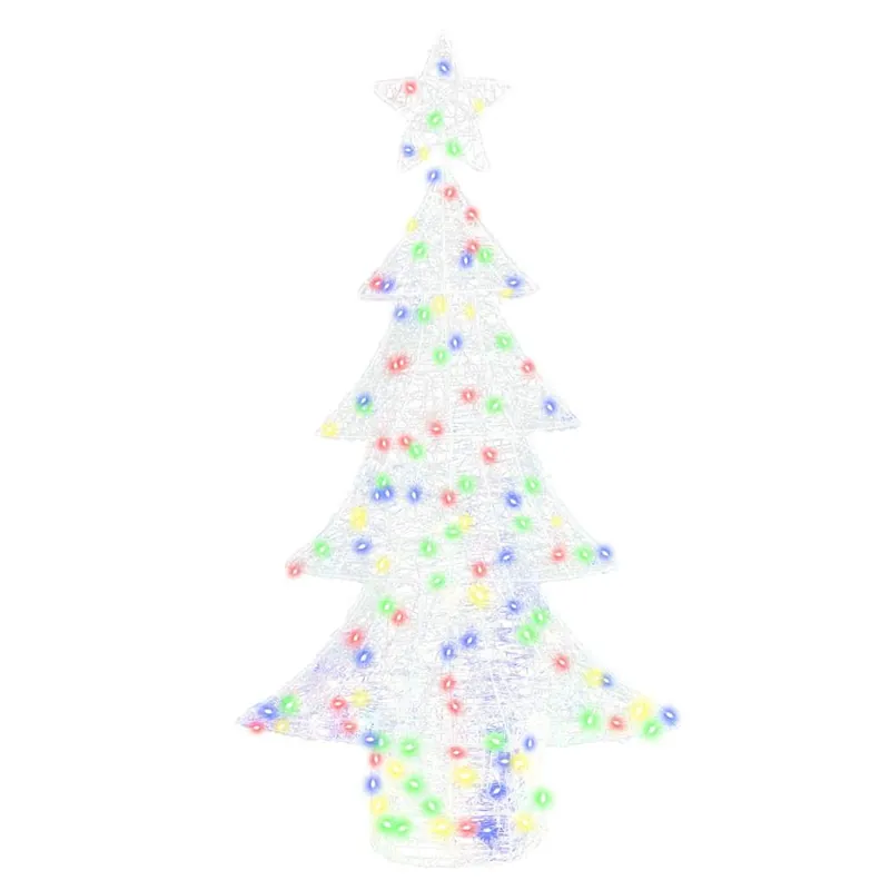 Árbol de Navidad - Árbol navideño con 160 LED Multicolor 150 cm Acrílico