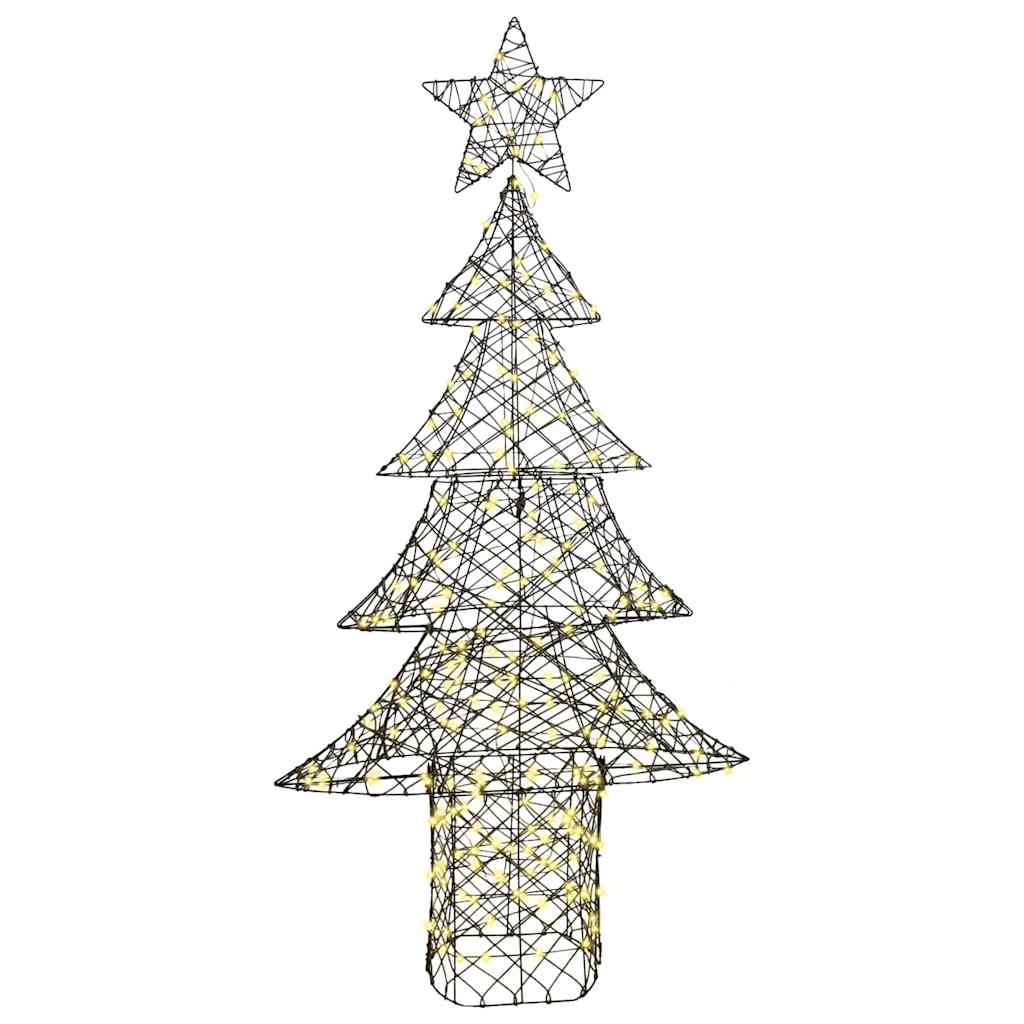 Árbol de Navidad - Árbol navideño con 240 LED cálido 180 cm Ratán