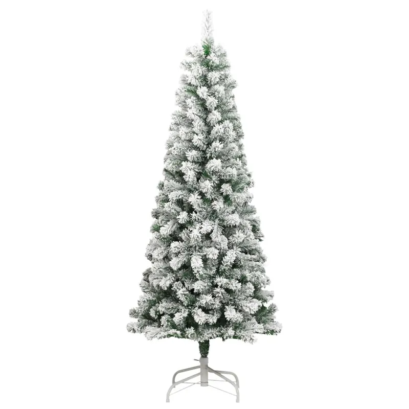 Árbol de Navidad - Árbol navideño artificial con bisagras y nieve flocada 240 cm