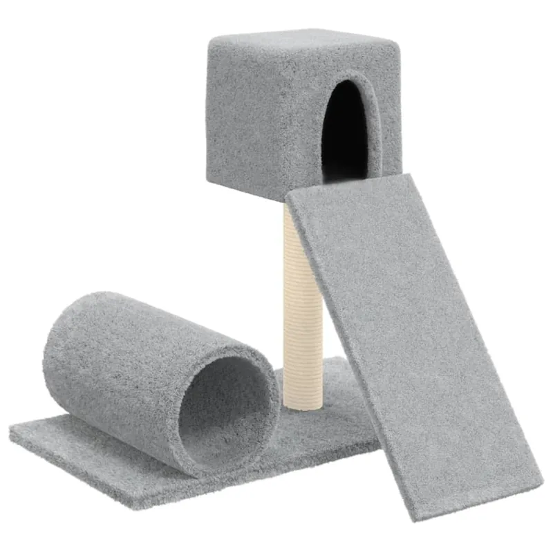 vidaXL Rascador para gatos con postes de sisal gris claro 59 cm - Jardín