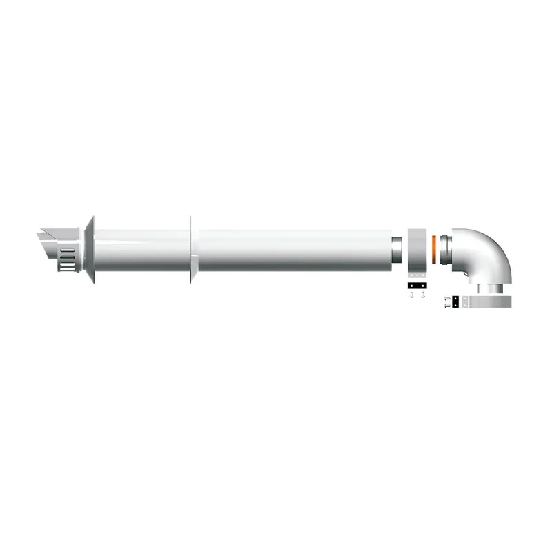 Ariston, Kit salida de Humos Horizontal, Compatible con Next Evo SFT, - Electrodomésticos