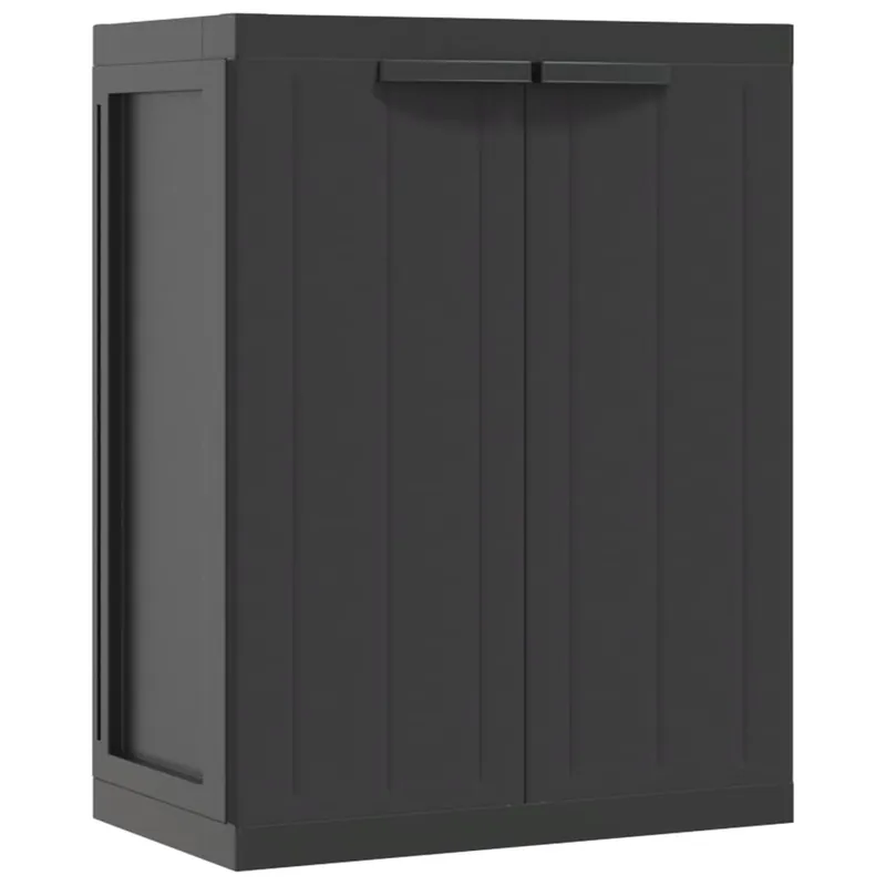 vidaXL Armario de almacenaje exterior PP negro 65x37x85 cm - Jardín