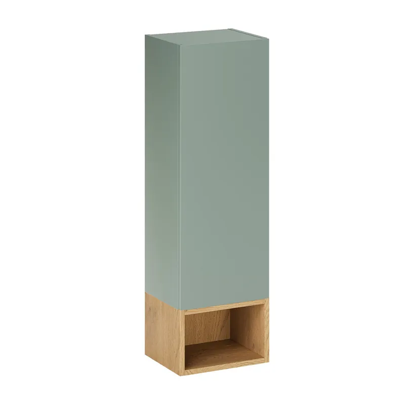 Armario de pared Oria 1 hueco Verde mate - Baño