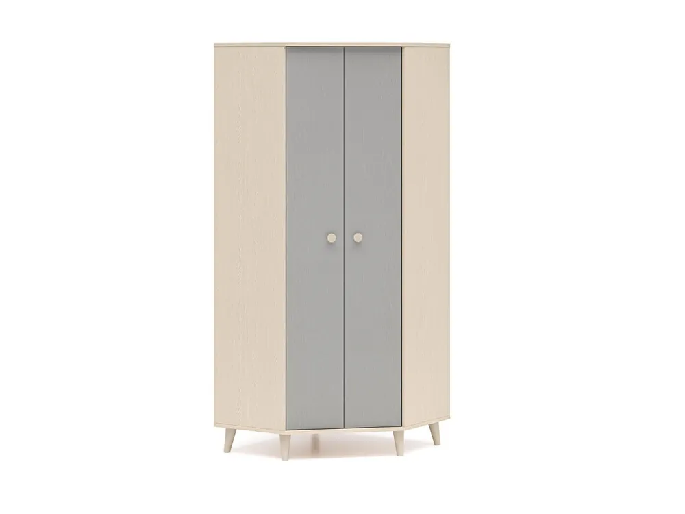 Armario infantil MEVEL 80x80x190 Gris - Bebé