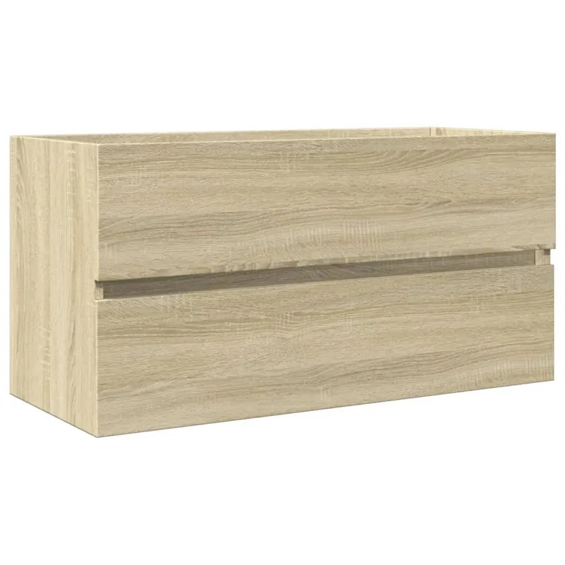 vidaXL Armario lavabo madera contrachapada roble Sonoma 90x38,5x45 cm - Baño