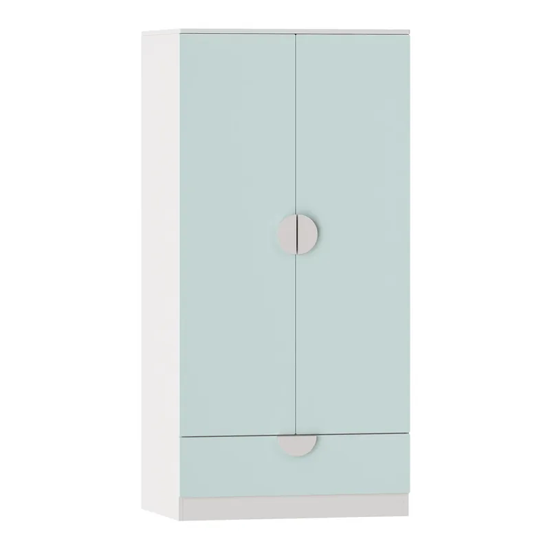 Armario ropero infantil Sandnes con cajón 123x60x40 cm Rosa [en.casa] - Bebé
