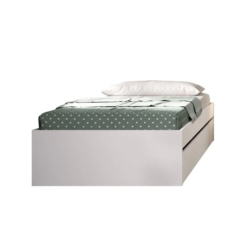 Aro de cama Lago con 2 cajones blanco 40x195x96 cm - Descanso