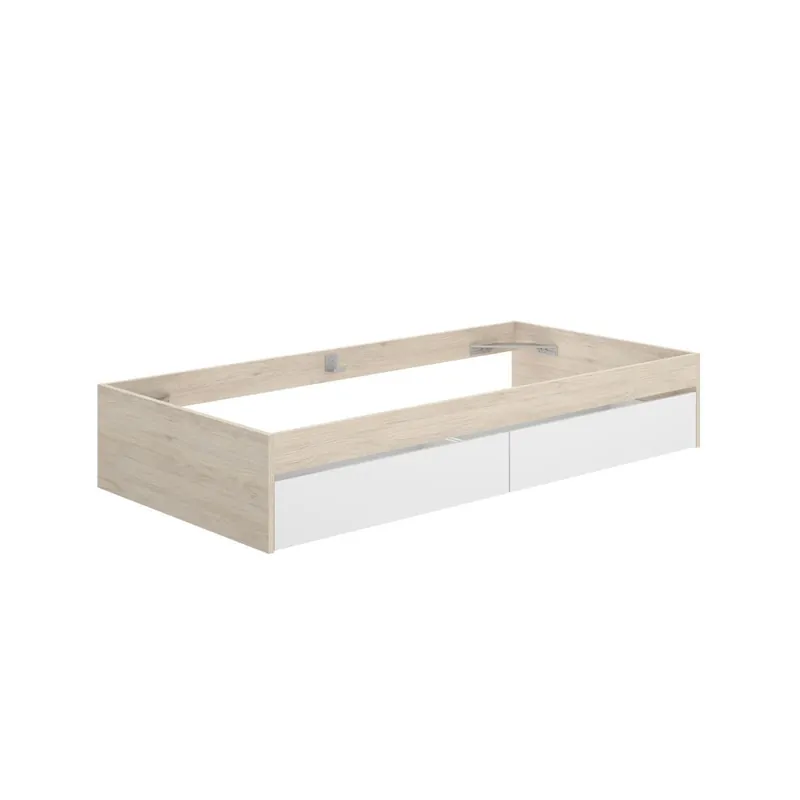 Aro de cama Lago con 2 cajones blanco 40x96x195 cm - Descanso