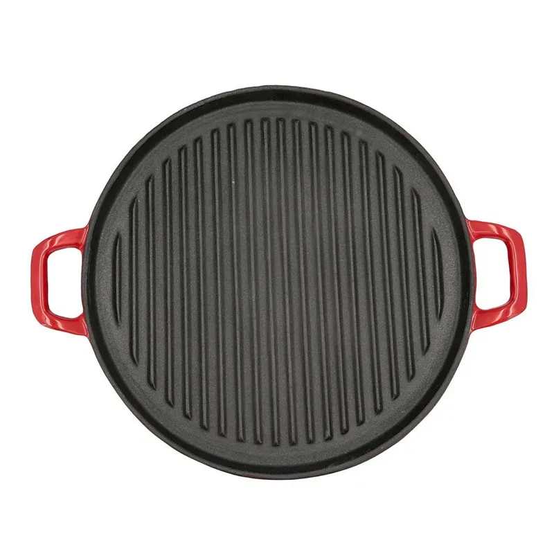 Asador grill Fierro Bidasoa hierro fundido rojo Ø31 cm - Cocina