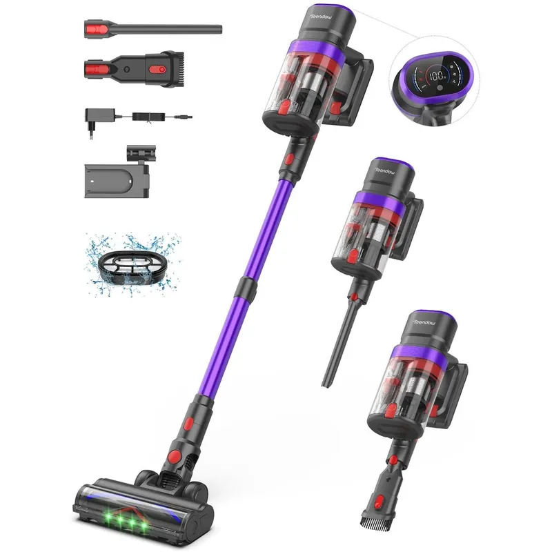 Aspiradora de mano | Teendow V20 Strong | 500W, 40KPa, 50min, ≤80dB - Púrpura