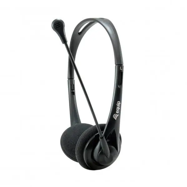 Auricular Equip Life con micrófono jack 3.5MM color negro - Electrónica