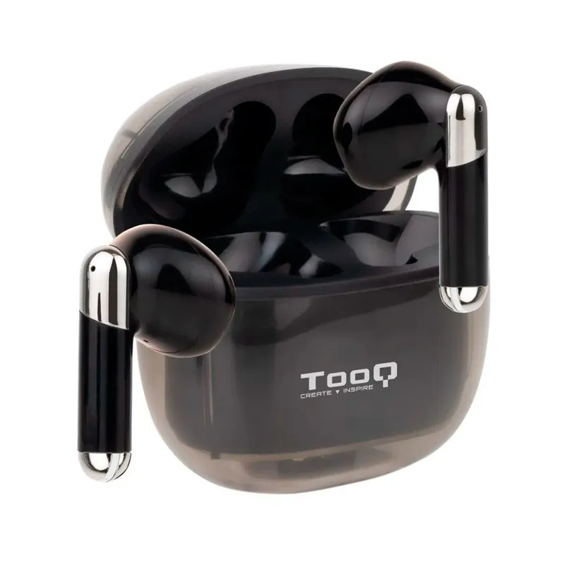 Auriculares inalámbricos TooQ Onyx TQBWH-0054B con estuche de carga negro
