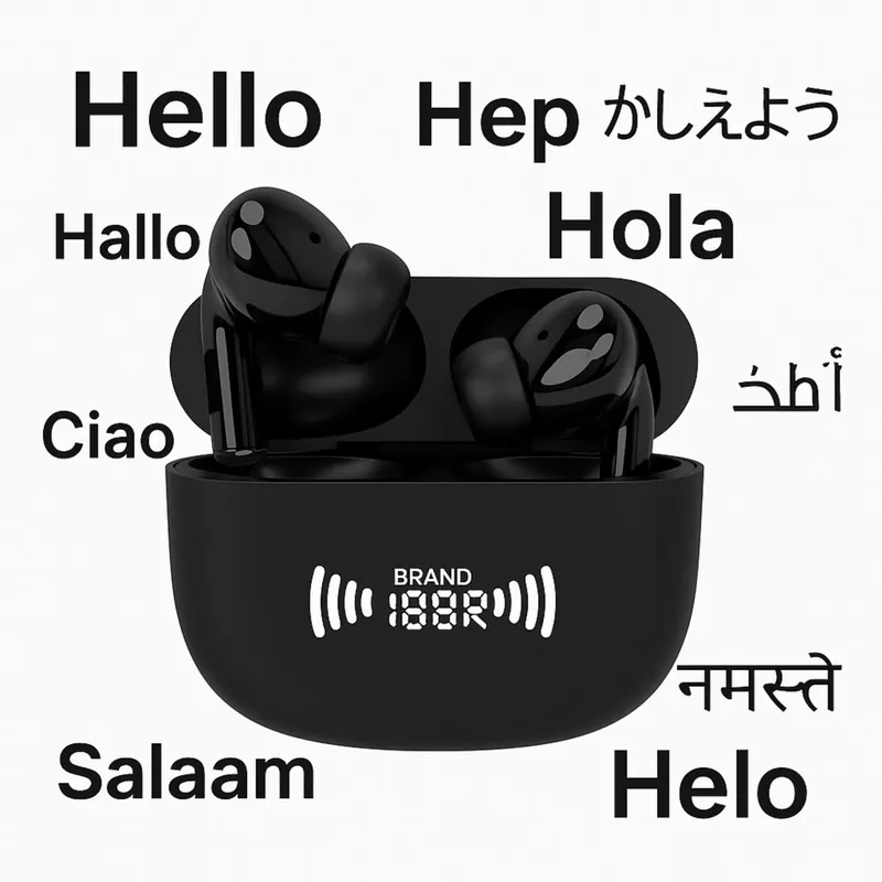 A8 Auriculares Inalámbricos TRADUCTORES con IA, Traducción instantánea, con sonido y llamadas claras, Bluetooth y micrófono, para IOS y Andoroid. - Electrónica