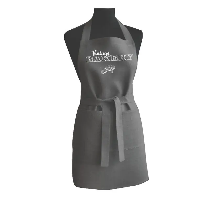 Delantal gris algondón 70x80 cm - Cocina