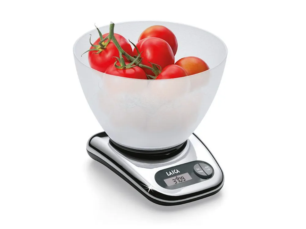 Balanza electrónica de cocina, bol color metal 5 kg - Electrodomésticos