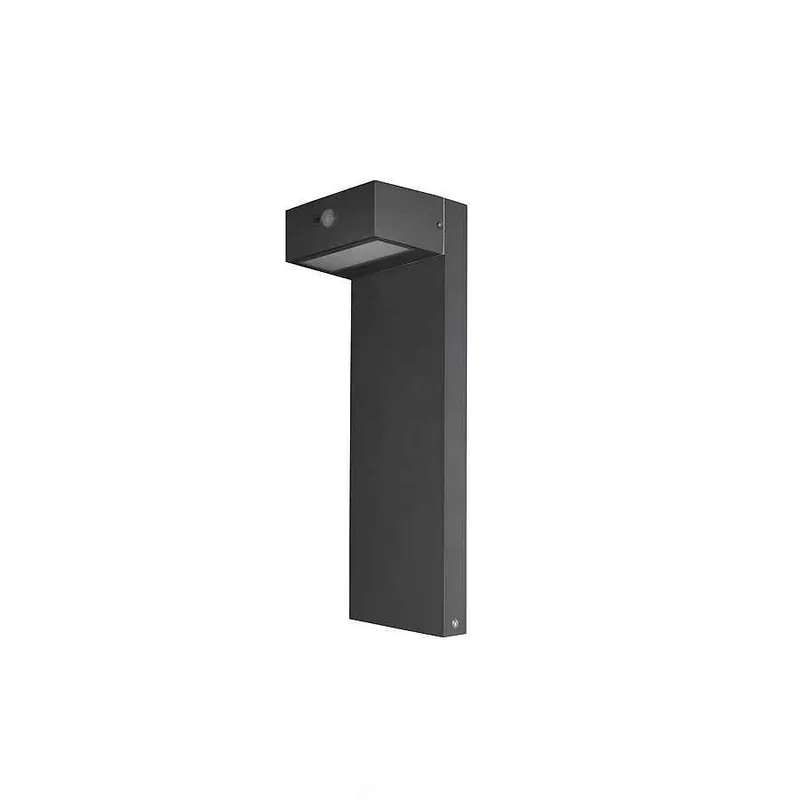 baliza para exterior aluminio color gris serie top 17cm - Decoración