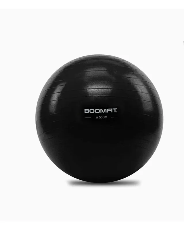 Balón de Pilates Negro 55cm - BOOMFIT
