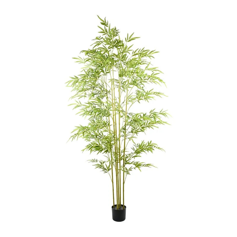 Bambú Artificial 190cm - Planta decorativa grande Realista con cañas naturales para Hogar ideal para Interior