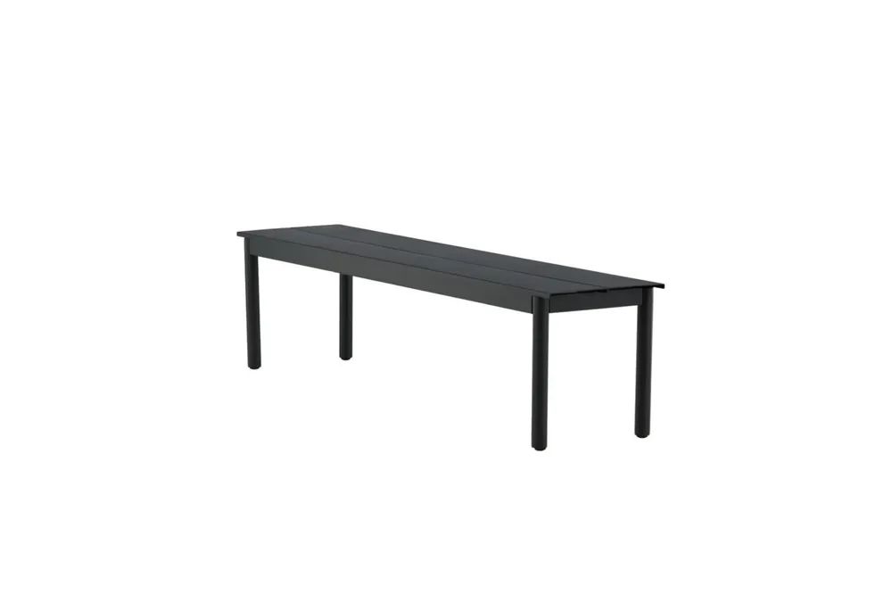 Banco de exterior MODENA 180x40x35 Negro - Jardín