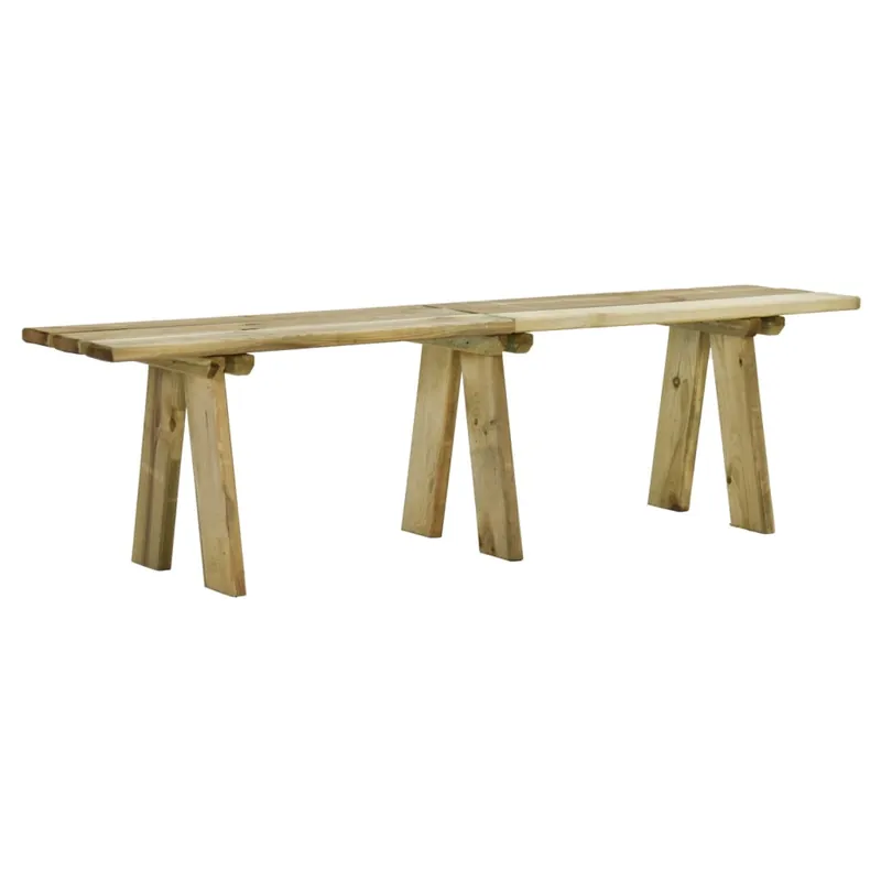 vidaXL Banco de jardín madera maciza de pino impregnada 160 cm