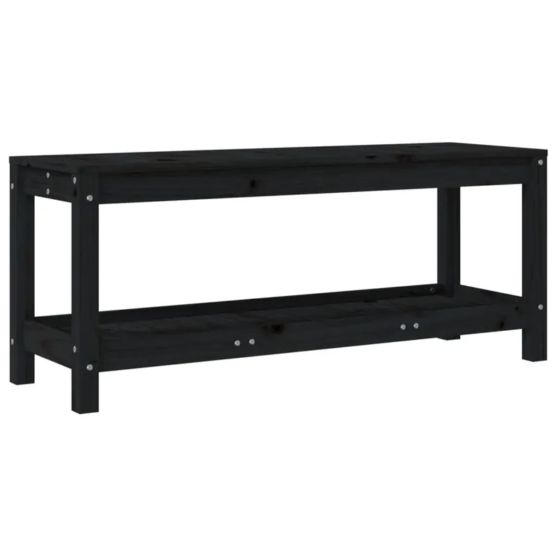 vidaXL Banco de jardín madera maciza de pino blanco 108x35x45 cm