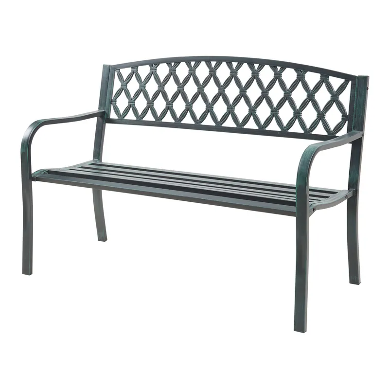 Banco de jardín exterior Opsasar 3 plazas 127x54x88cm - Gris oscuro [casa.pro]