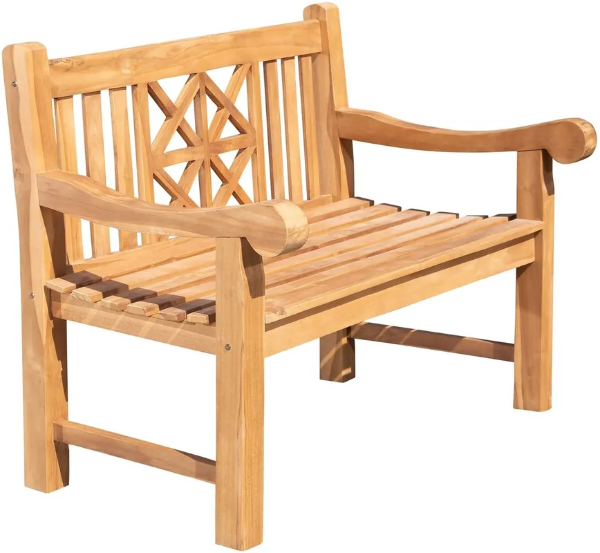 Banco de teca Florida Madera Teca 72X120X92 cm - Jardín