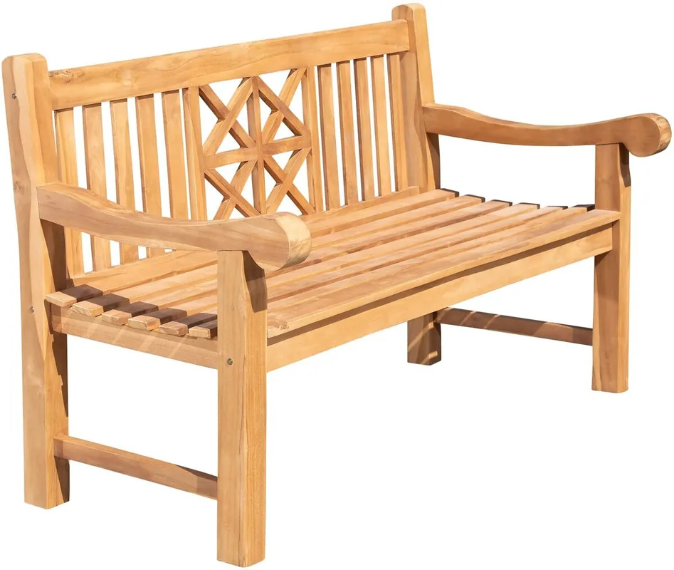 Banco de teca Florida Madera Teca 72X150X92 cm - Jardín