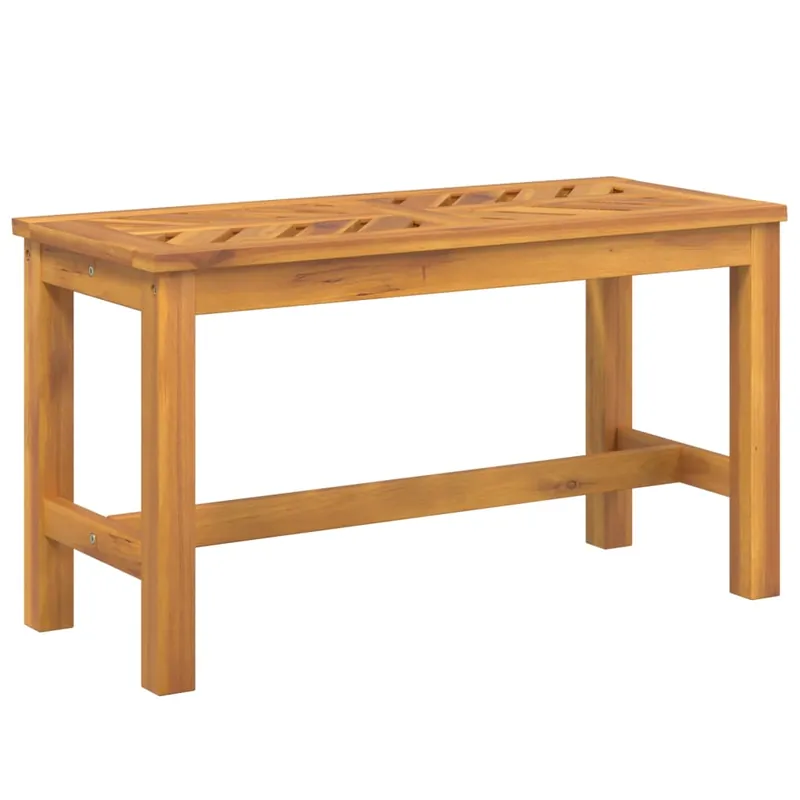 Banco de jardín para terraza o patio 80 x 35 x 45 cm madera maciza de acacia 02_0011324