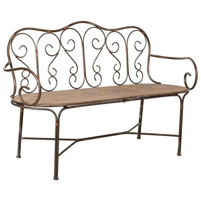 Banco de metal 146.69x55.25x45.09/89.54h cm - Jardín