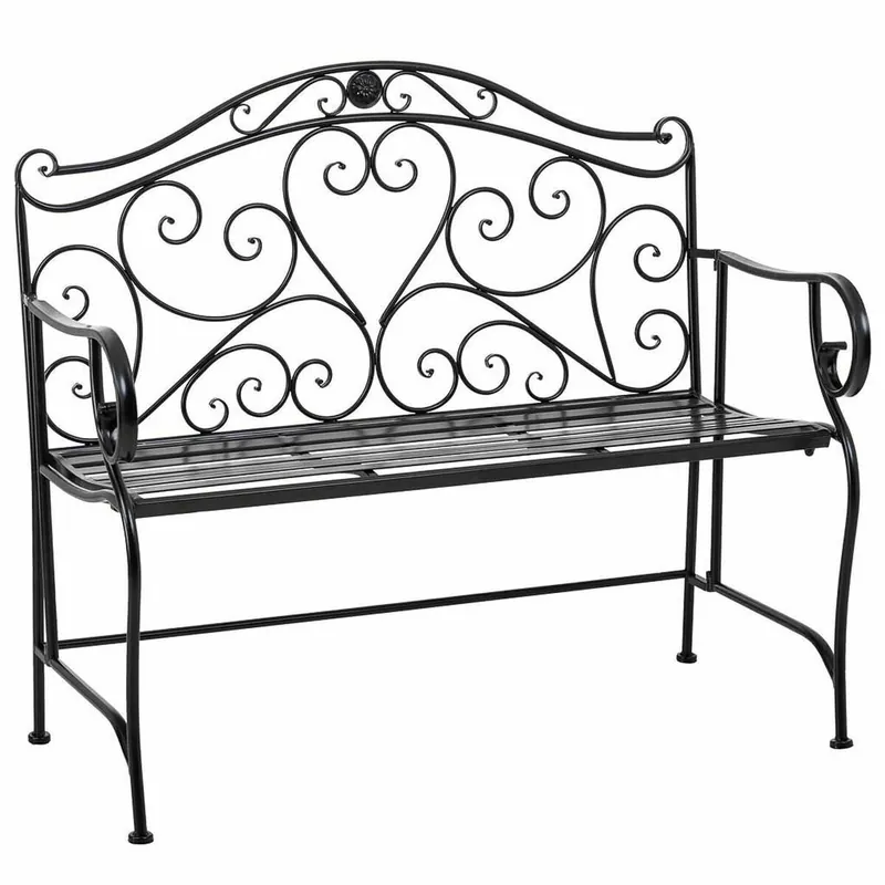 Banco Alexandra House Living Negro Hierro 50 x 88 x 110 cm - Jardín