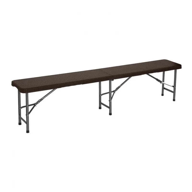 Banco Plegable Catering Efecto Ratán 180x30x43cm 7house - Jardín