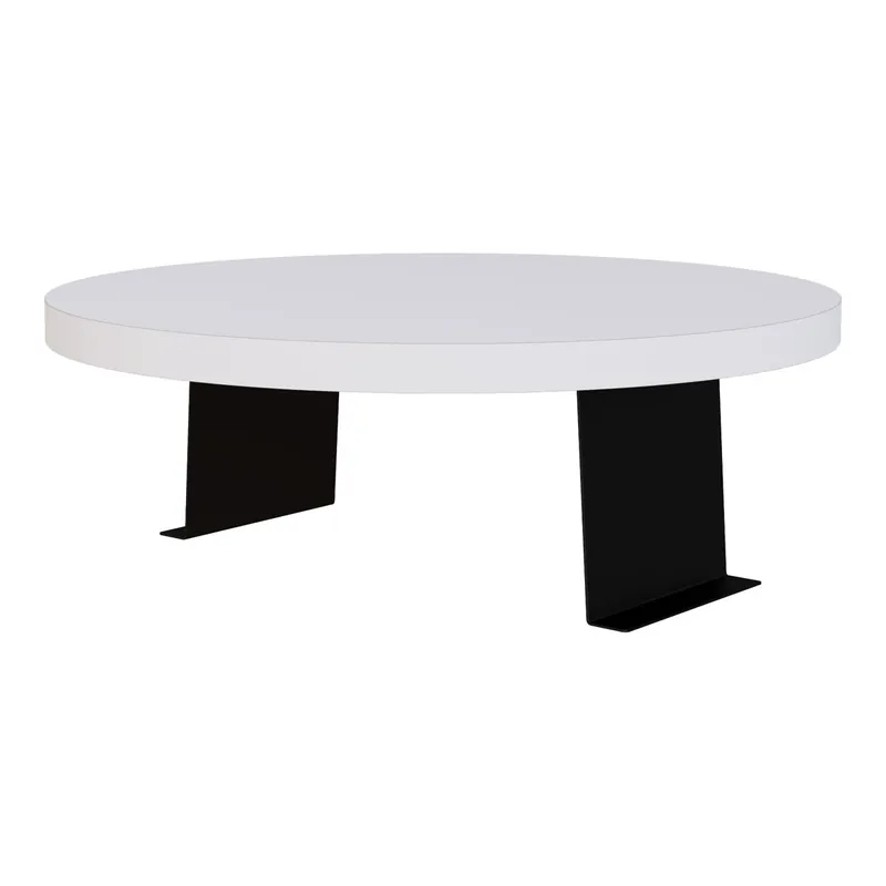 Bandeja ajustable para sofá Kuleskyd Ø34cm - Blanco [en.casa]